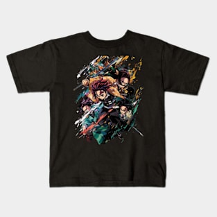 Demon Slayer Powerful Protagonists Kids T-Shirt